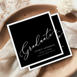 Moderner Script Graduate Einftiger Abschluss Serviette