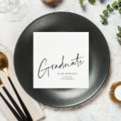 Moderner Script Graduate Einftiger Abschluss Serviette