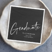Moderner Script Graduate Einftiger Abschluss Serviette