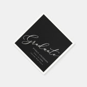 Moderner Script Graduate Einftiger Abschluss Serviette (Ecke)