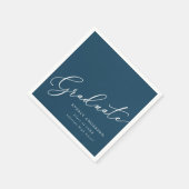 Moderner Script Graduate Einftiger Abschluss Serviette (Ecke)