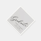 Moderner Script Graduate Einftiger Abschluss Serviette (Ecke)