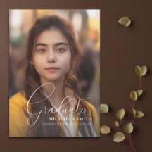 Moderner Script Graduate Foto Abschluss