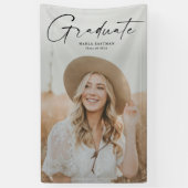 Moderner Script Graduate Foto Abschluss Banner (Vertikal)