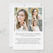 Moderner Script Graduate Foto Abschluss Einladung (Rückseite)