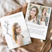 Moderner Script Graduate Foto Abschluss Einladung