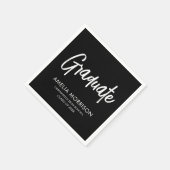 Moderner Script Graduate Minimalistischer Abschlus Serviette (Ecke)