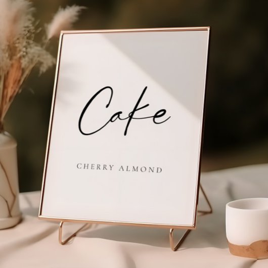 Moderner Script-Hochzeitskuchen Poster