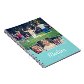 Moderner Script-Individuelle Name Cool 4 Foto Coll Notizblock (Rechte Seite)