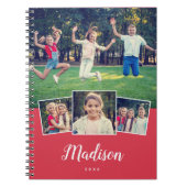 Moderner Script-Individuelle Name Cool 4 Fotomater Notizblock (Vorderseite)