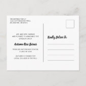 Moderner Script Name Foto Collage Girl Abschluss Ankündigungspostkarte (Rückseite)