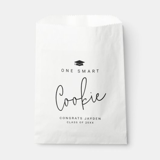 Moderner Script One Smart Cookie Abschluss Geschenktütchen (Vorderseite)