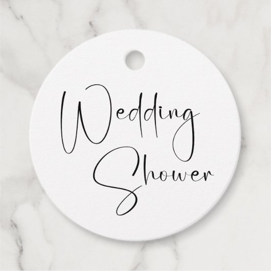 Moderner Script-Polterabend Geschenkanhänger (Vorderseite)