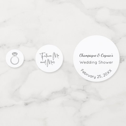 Moderner Script-Polterabend Konfetti (Vorderseiten)