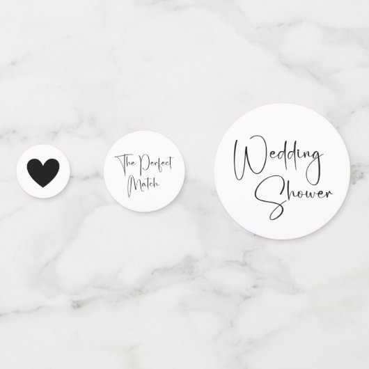 Moderner Script-Polterabend Konfetti (Rückseiten)