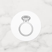 Moderner Script-Polterabend Konfetti (Klein Vorderseite)