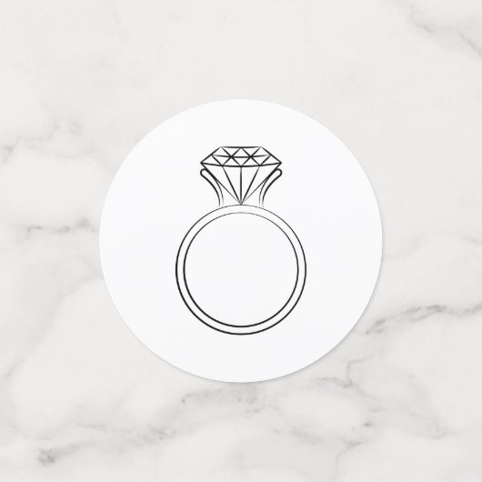 Moderner Script-Polterabend Konfetti (Klein Vorderseite)