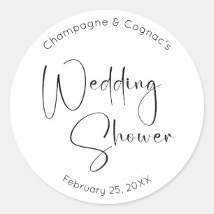 Moderner Script-Polterabend Runder Aufkleber