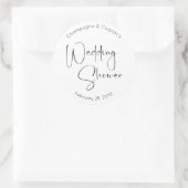 Moderner Script-Polterabend Runder Aufkleber (Tasche)