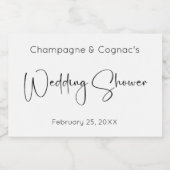 Moderner Script-Polterabend Schaumweinetikett (Einzelnes Label)
