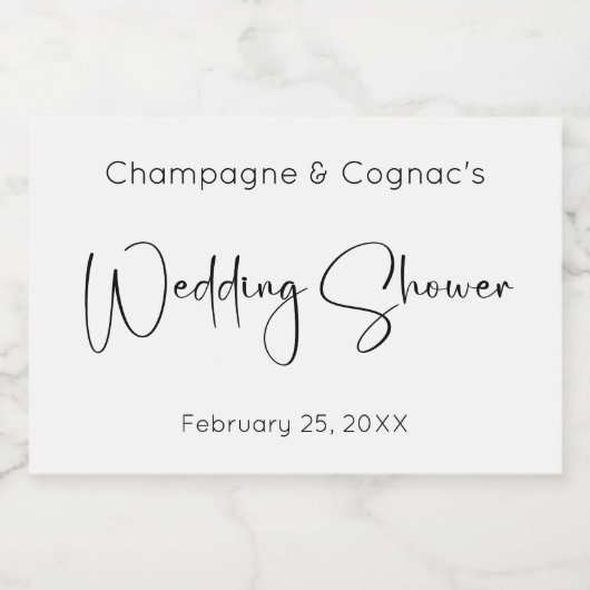 Moderner Script-Polterabend Schaumweinetikett (Einzelnes Label)