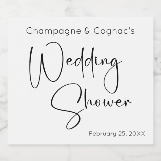 Moderner Script-Polterabend Schaumweinetikett (Einzelnes Label)