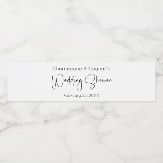 Moderner Script-Polterabend Wasserflaschenetikett (Einzelnes Label)