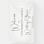 Moderner Script-Polterabend Willkommen Banner (Vertikal)