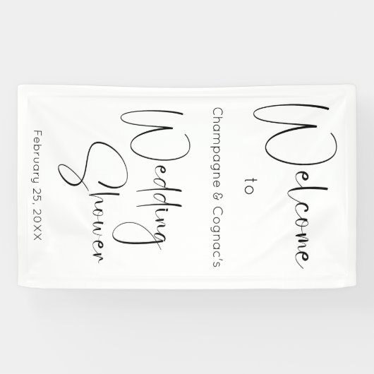 Moderner Script-Polterabend Willkommen Banner (Horizontal)