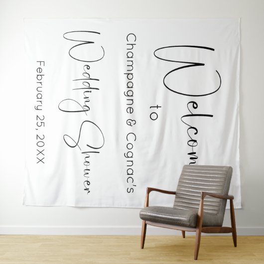 Moderner Script-Polterabend - Willkommen im Hinter Wandteppich (Beispiel (Horizontal))