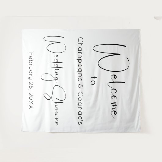 Moderner Script-Polterabend - Willkommen im Hinter Wandteppich (Vorderseite (Horizontal))