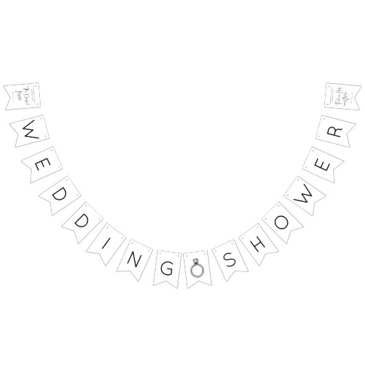 Moderner Script-Polterabend Wimpelkette (Alle)