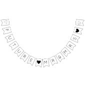 Moderner Script-Polterabend Wimpelkette (Alle)