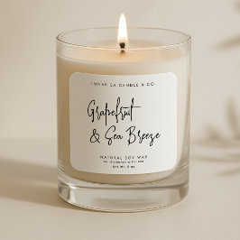 Moderner Script-Schriftart, Kerzenaufkleber Quadratischer Aufkleber