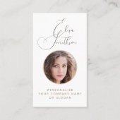 Moderner Script Social Media QR Code hinzufügen Ih Visitenkarte (Vorderseite)