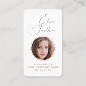 Moderner Script Social Media QR Code hinzufügen Ih Visitenkarte (Vorderseite)