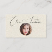 Moderner Script Social Media QR Code hinzufügen Ih Visitenkarte (Vorderseite)