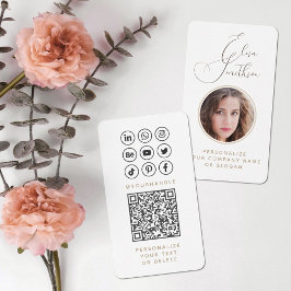 Moderner Script Social Media QR Code hinzufügen Ih Visitenkarte