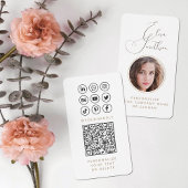 Moderner Script Social Media QR Code hinzufügen Ih Visitenkarte