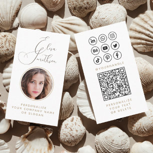 Moderner Script Social Media QR Code hinzufügen Ih Visitenkarte