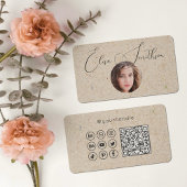 Moderner Script Social Media QR Code hinzufügen Ih Visitenkarte