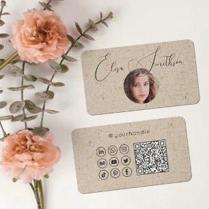 Moderner Script Social Media QR Code hinzufügen Ih Visitenkarte