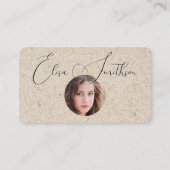 Moderner Script Social Media QR Code hinzufügen Ih Visitenkarte (Vorderseite)