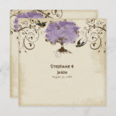 Moderner Scroll Tree of Life Spring Summer Einladung (Vorne/Hinten)