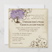 Moderner Scroll Tree of Life Spring Summer Einladung (Rückseite)