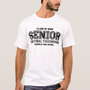 Moderner Senior-Fußballspieler Foto-Abschlussfeier T-Shirt