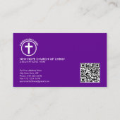 Moderner Senior Pastor mit Foto Black Visitenkarte (Rückseite)