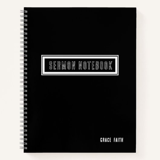 Moderner Sermon Notizblock (Vorderseite)