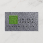Moderner Service zur Pflege von Rasenflächen aus s Visitenkarte (Vorderseite)