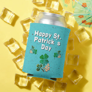 Moderner Shamrock-Klee Frohen St. Patrick`s Tag Dosenkühler